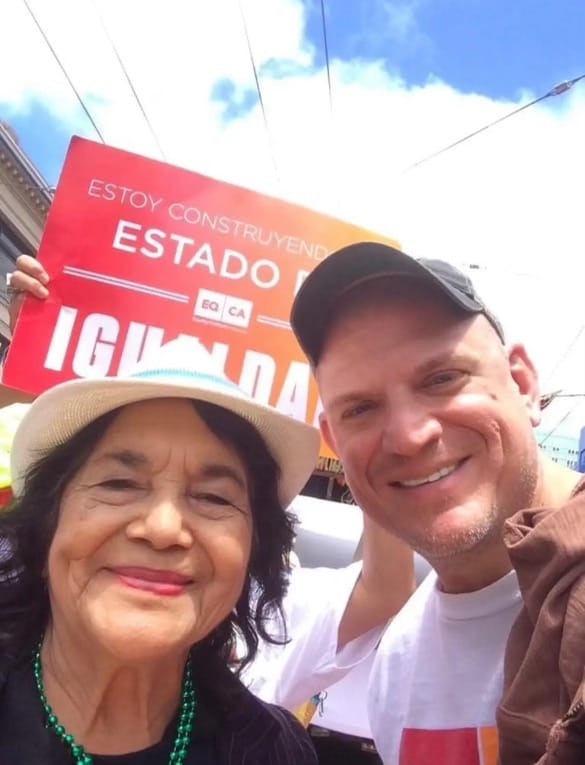 Dolores Huerta & Doug Greco at campaign event